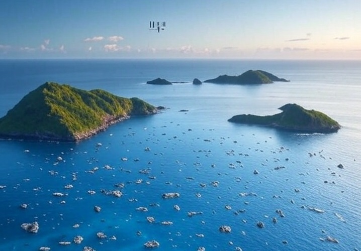 El Punto Nemo, ubicado en el océano Pacífico Sur a las coordenadas 48°52.6′S 123°23.6′W, es reconocido como el lugar más alejado de cualquier tierra firme.