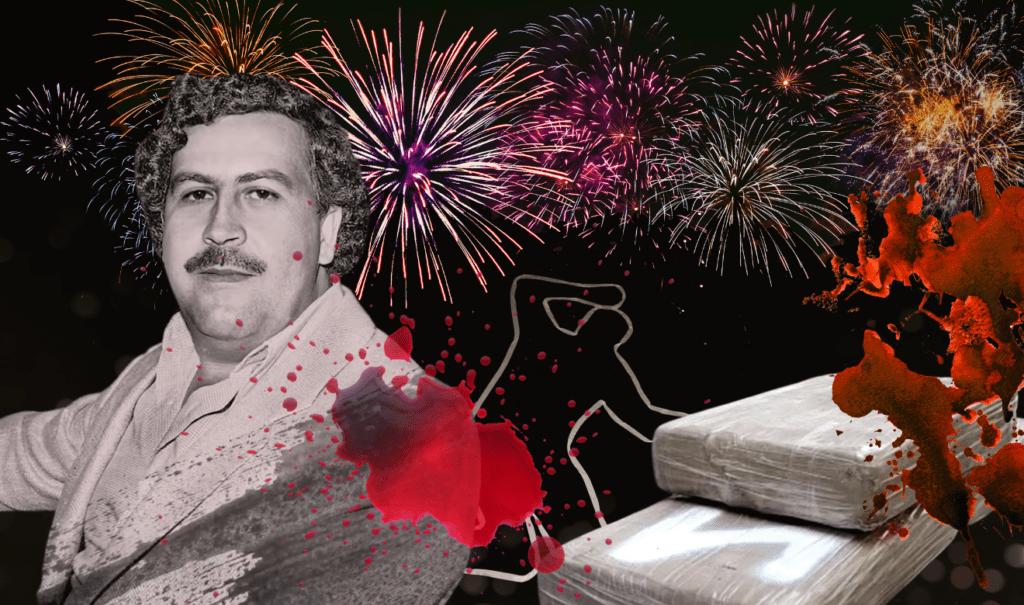 El cártel de Medellín también usaba pirotecnia para celebrar sus victorias delictivas en la época de Pablo Escobar