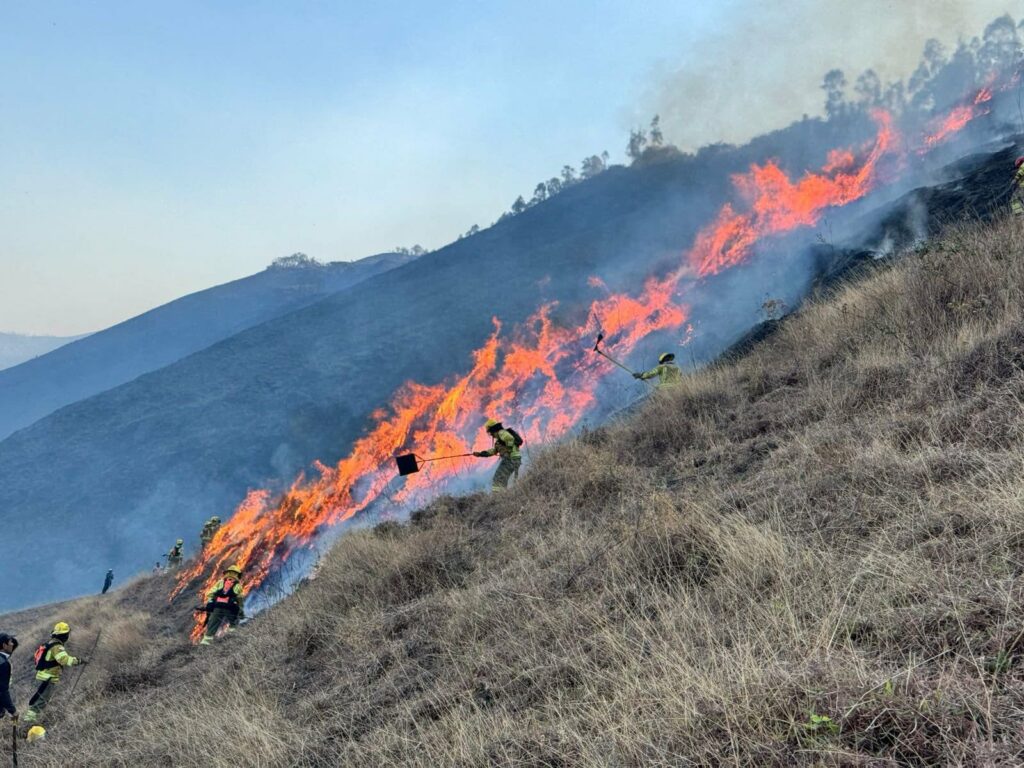 Época seca en Ecuador incrementa alerta por incendios forestales en la Sierra y Costa Sur