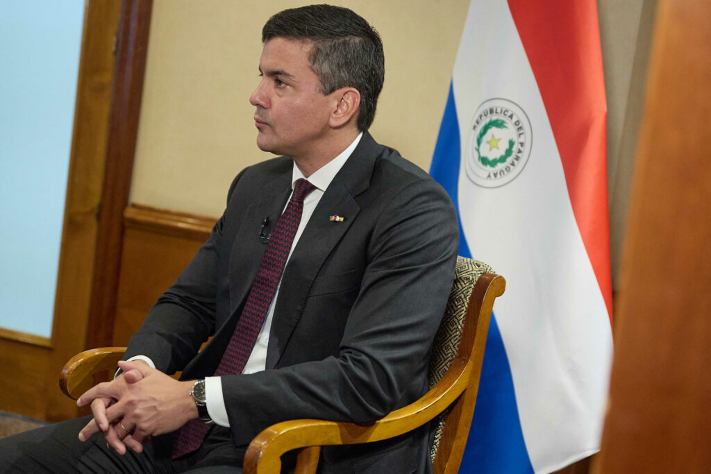 El presidente de Paraguay, durante una entrevista para Europa Press