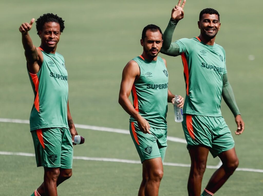 Jugadores del Fluminense en un entrenamiento.