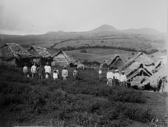 Casas de obreros, hacienda El Progreso, 1888, en la isla San Cristóbal, Galápagos, al mando de Manuel J Cobos.