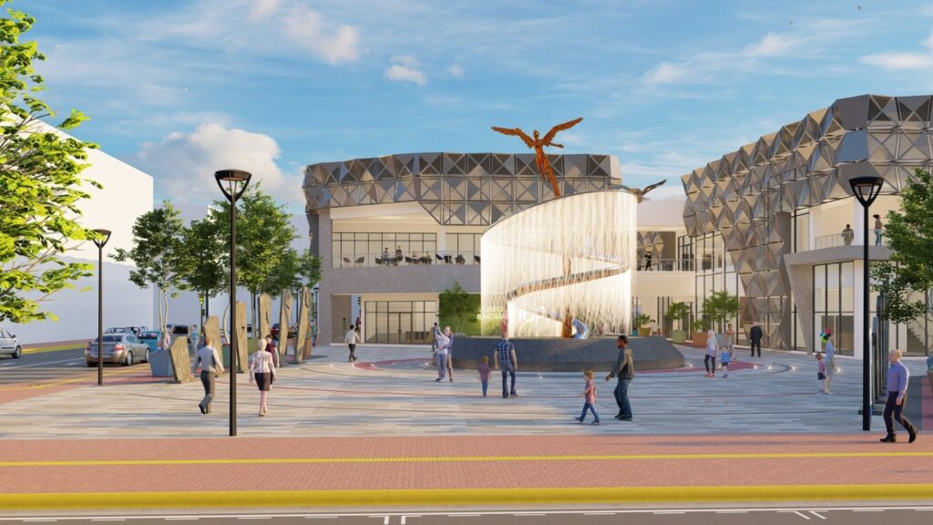 Imagen del proyecto que fue adjudicado al consorcio “R.R Plaza Memorial”
