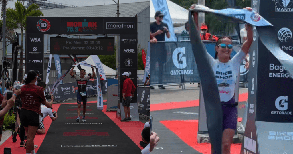 Ironman 70.3 Manta 2025 Barreau y Bravo dominan en la costa ecuatoriana