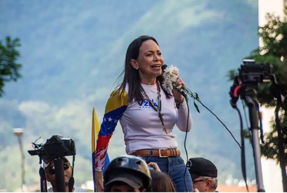 La líder de la oposición de Venezuela, María Corina Machado. FOTO: Europa Press.