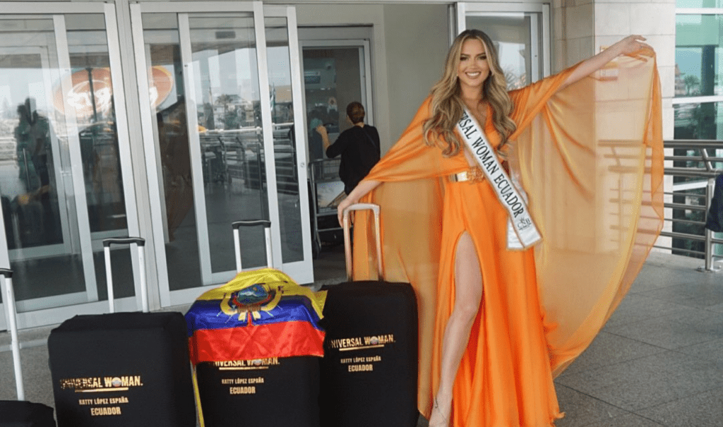 La manabita Katty López viajó a la India para ser parte del Universal Woman 2025