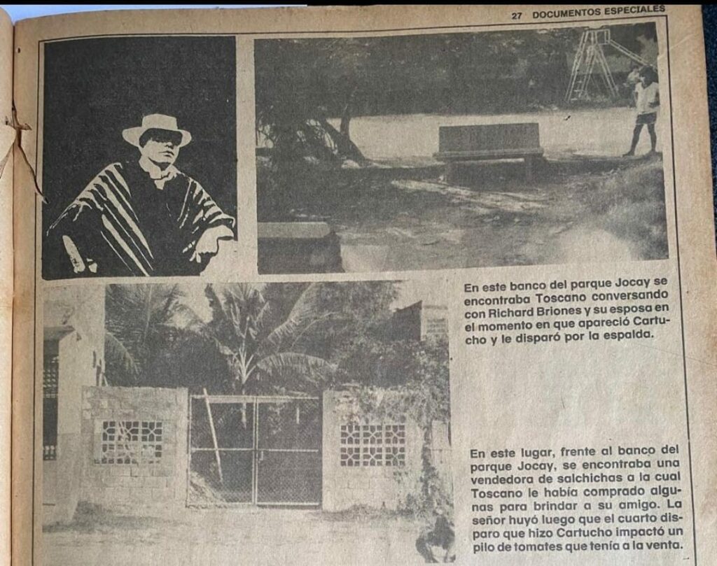 Héctor Toscano fue un periodista quiteño que se radicó en Manta y reveló actos de corrupción de su época. Su crimen en diciembre de 1983 lo ejecutó "Cartucho".
