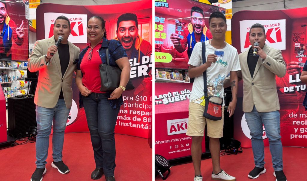 Manta fue el escenario del tercer sorteo 'Llegó el Día de Tu Suerte' de Supermercados AKÍ