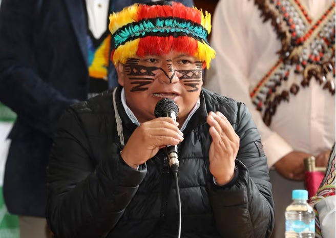Marlon Richard Vargas Santi, representante de la nacionalidad Achuar del Ecuador (NAE), es el nuevo presidente de la Conaie