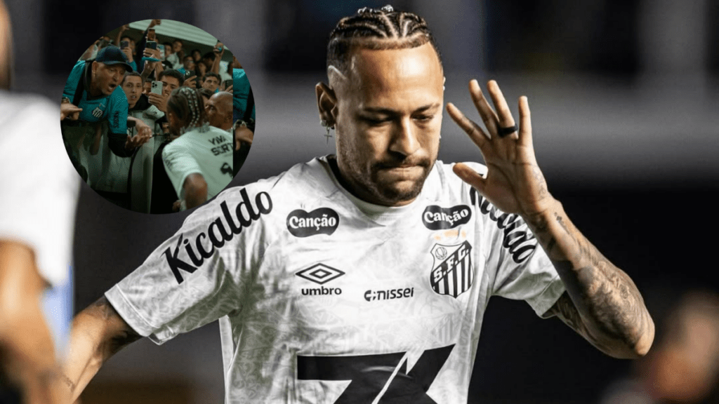 Neymar discute con aficionado tras derrota del Santos ante Internacional