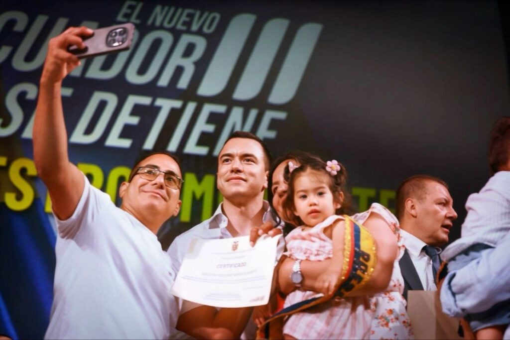 Presidente Daniel Noboa comparte logros de gestión con ecuatorianos en Roma