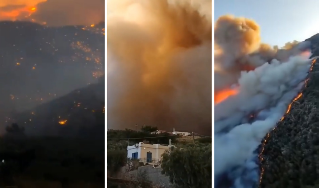 Un incendio forestal en la isla griega de Creta obliga a evacuar a 5.000 personas
