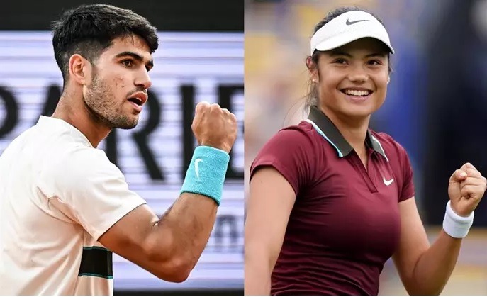 Carlos Alcaraz y Emma Raducanu formarán pareja de dobles mixto en el US Open. FOTO: Europa Press.
