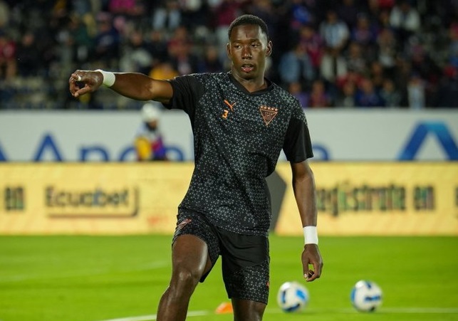 Maikel Caicedo, jugador de Delfín SC.