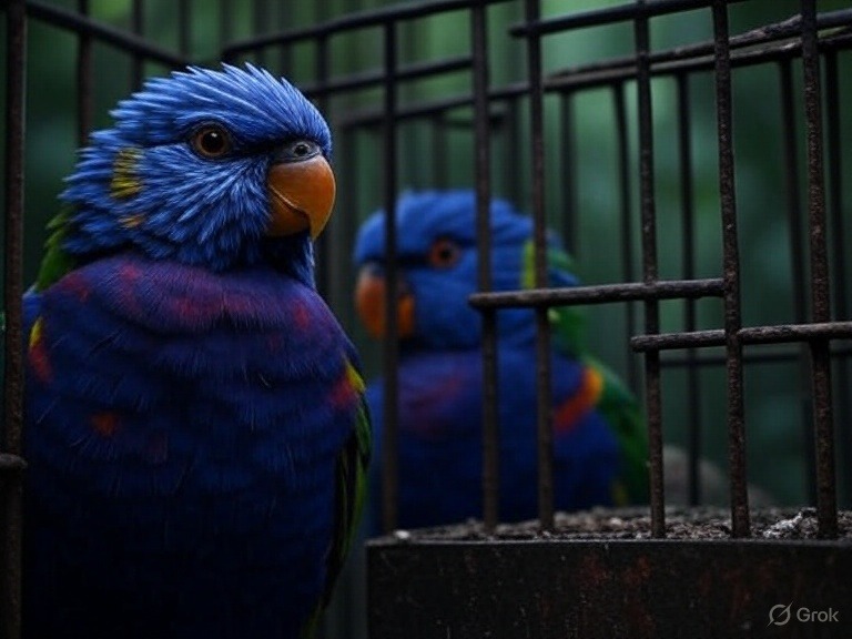 Dos personas fueron sentenciadas por tráfico de dos loros.