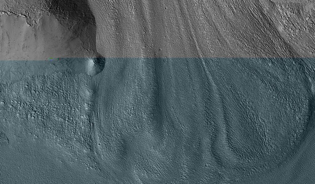 Los glaciares de Marte están compuestos en más de un 80% de hielo puro. FOTO: Europa Press.