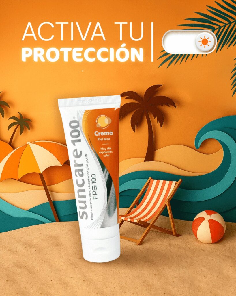 El uso de protector solar SUNCARE, ayuda a reducir la exposición general a los rayos ultravioleta.