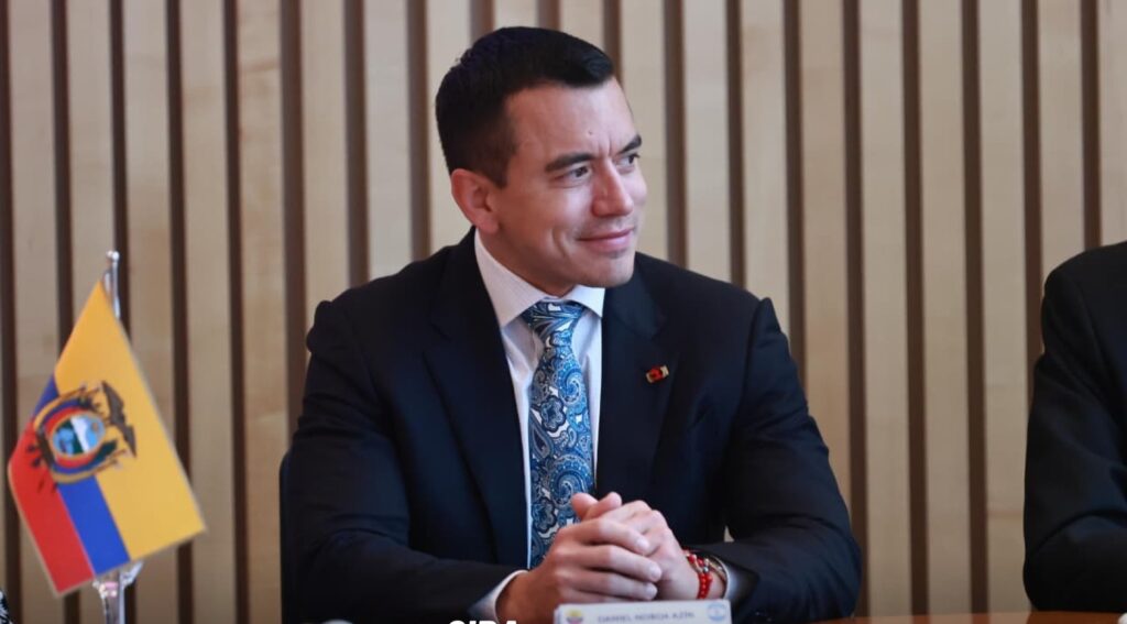El presidente de Ecuador, Daniel Noboa.