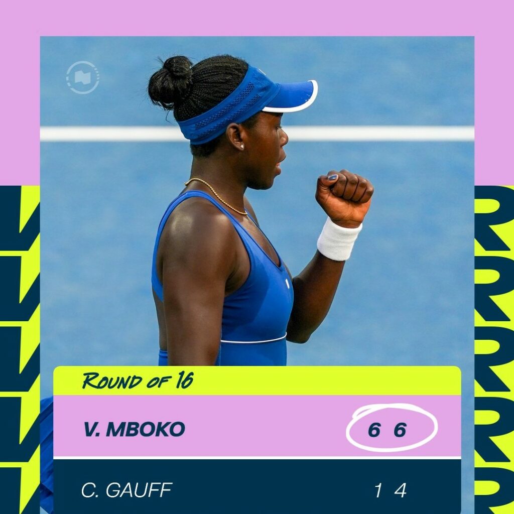 La tenista canadiense Victoria Mboko