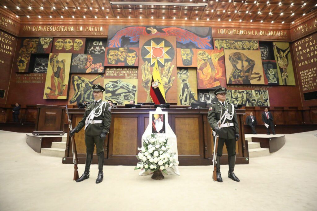 Homenaje póstumo en la Asamblea Nacional: luto por tres días en memoria de Mariuxi Sánchez
