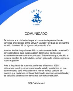 IESS y Solca Portoviejo Convenio Vencido interrumpe servicios para nuevos pacientes (2)