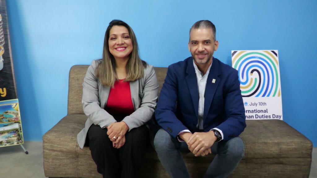 María Augusto Gordillo, presidenta nacional de JCI y Argenis Angulo, presidente mundial de JCI 2022