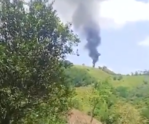 Minutos después de que la aeronave fuera derribada 