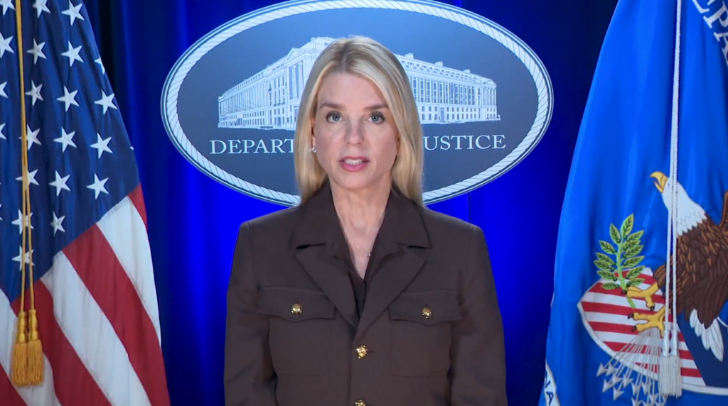 Pam Bondi, Fiscal general de los Estados Unidos