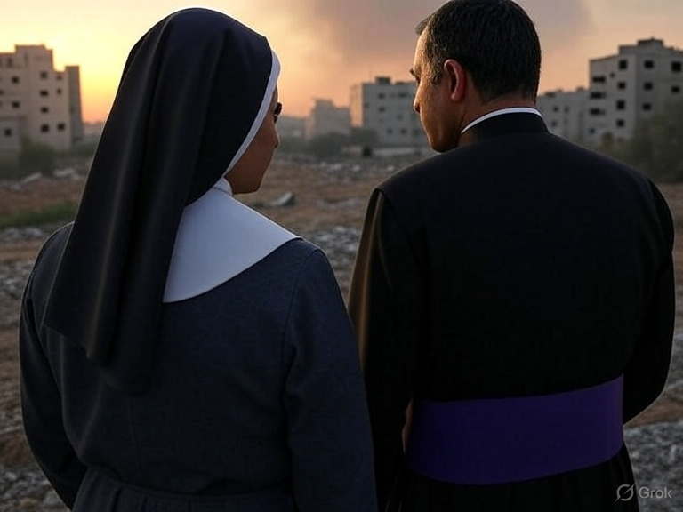Sacerdotes y monjas se niegan a evacuar la Franja de Gaza pese a las amenazas de Israel sobre una ofensiva