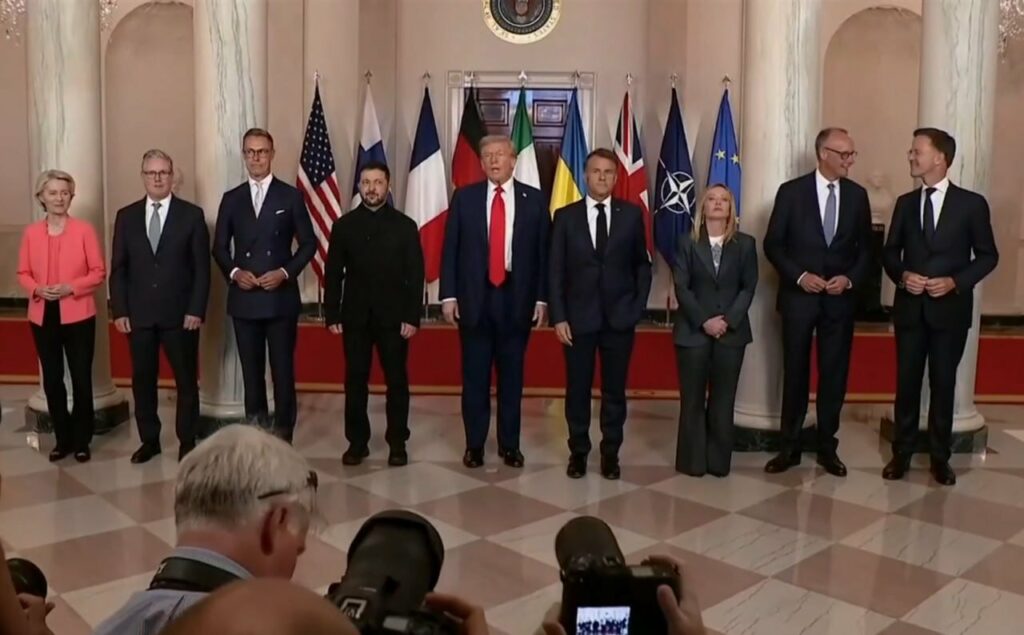 Trump recibió en la Casa Blanca a los líderes europeos