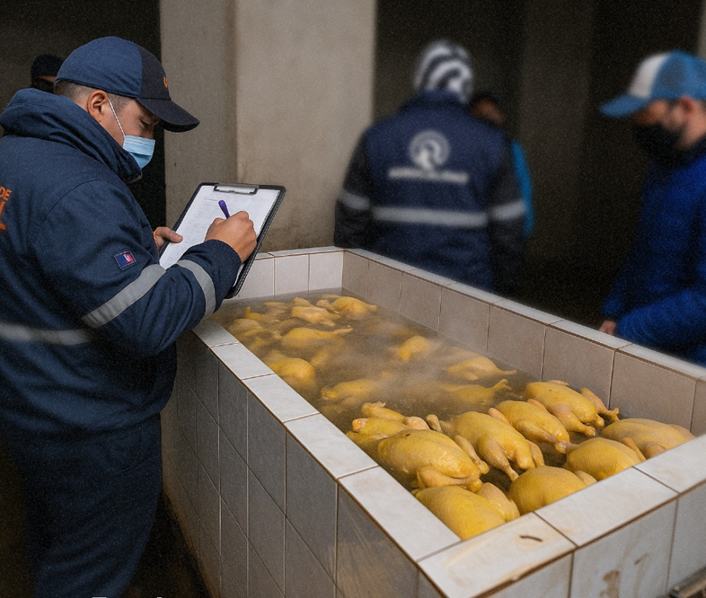 Pollos inyectados con agua en camal clandestino de Quito: peligro para la salud