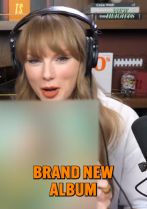 Taylor Swift durante transmisión 