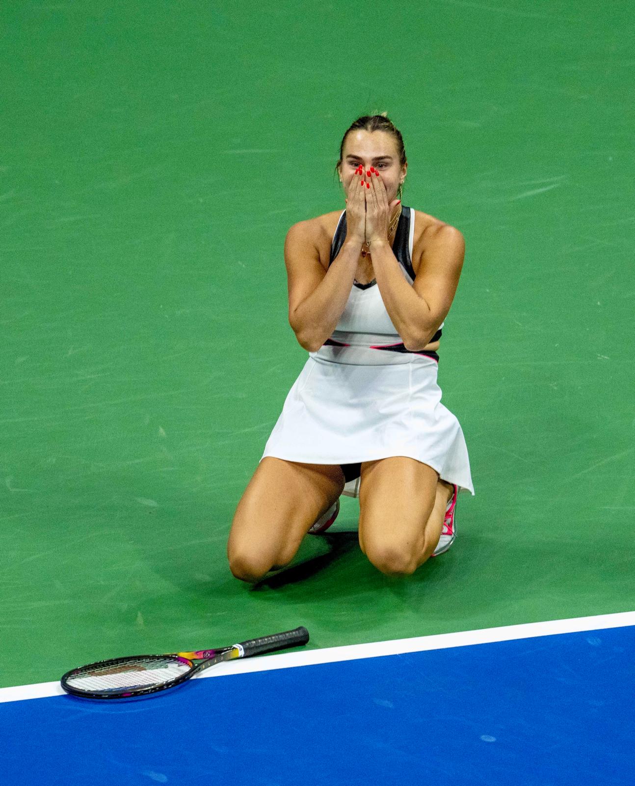 Aryna Sabalenka tras ganar la final del US Open (Foto Carlos Saavedra).