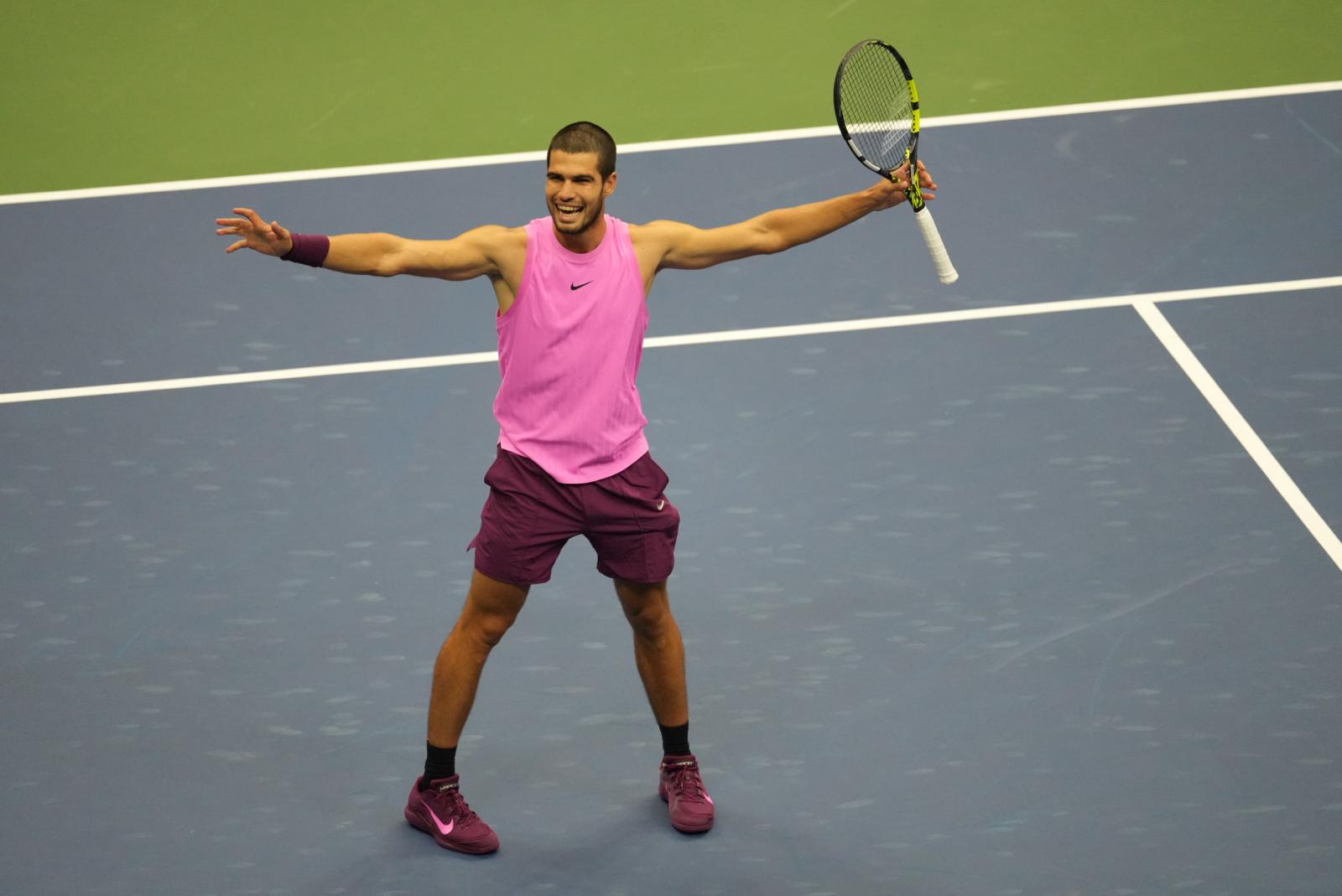 Carlos Alcaraz tras ganarle la final a Sinner (Foto Carlos Saavedra).