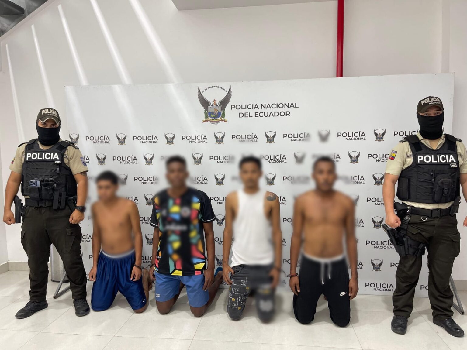 Cuatro presuntos extorsionadores de los Tiguerones fueron detenidos en Esmeraldas