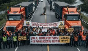 Estas son las vías que están cerradas por transportistas que rechazan la eliminación del subsidio al diésel en Ecuador. (Gemini)