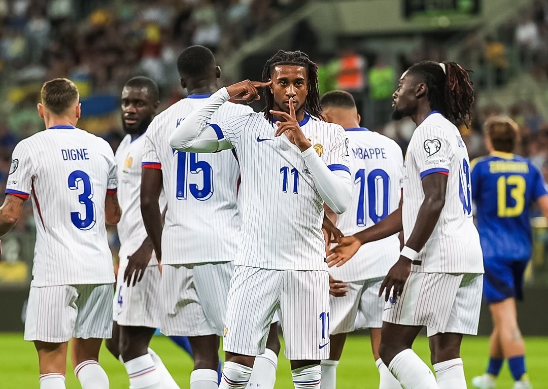 Francia inicia clasificación al Mundial 2026 con triunfo ante Ucrania.