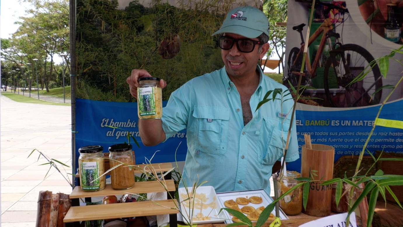 Juan Carlos Salazar, emprendedor presente en el evento por el día mundial del bambú