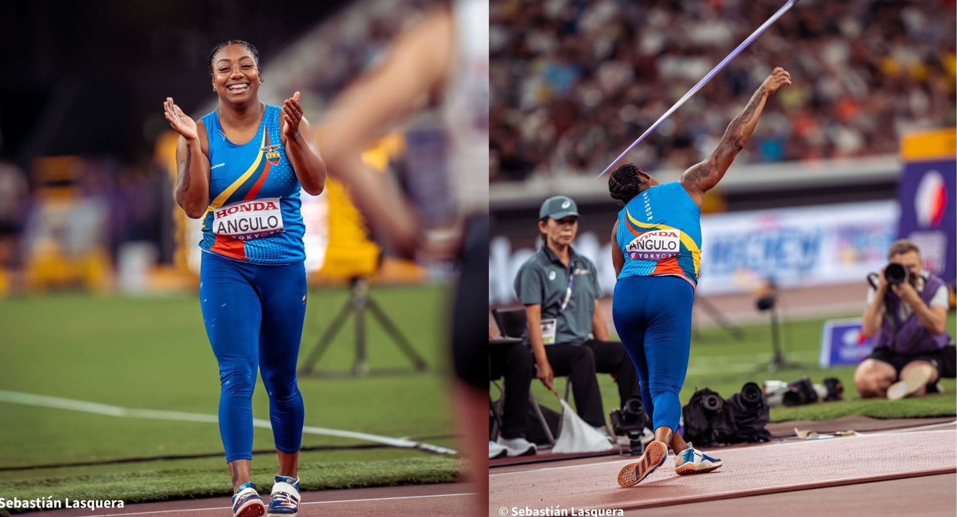 Juleisy Angulo clasifica a la final de jabalina en Mundial de Atletismo Tokio 2025.