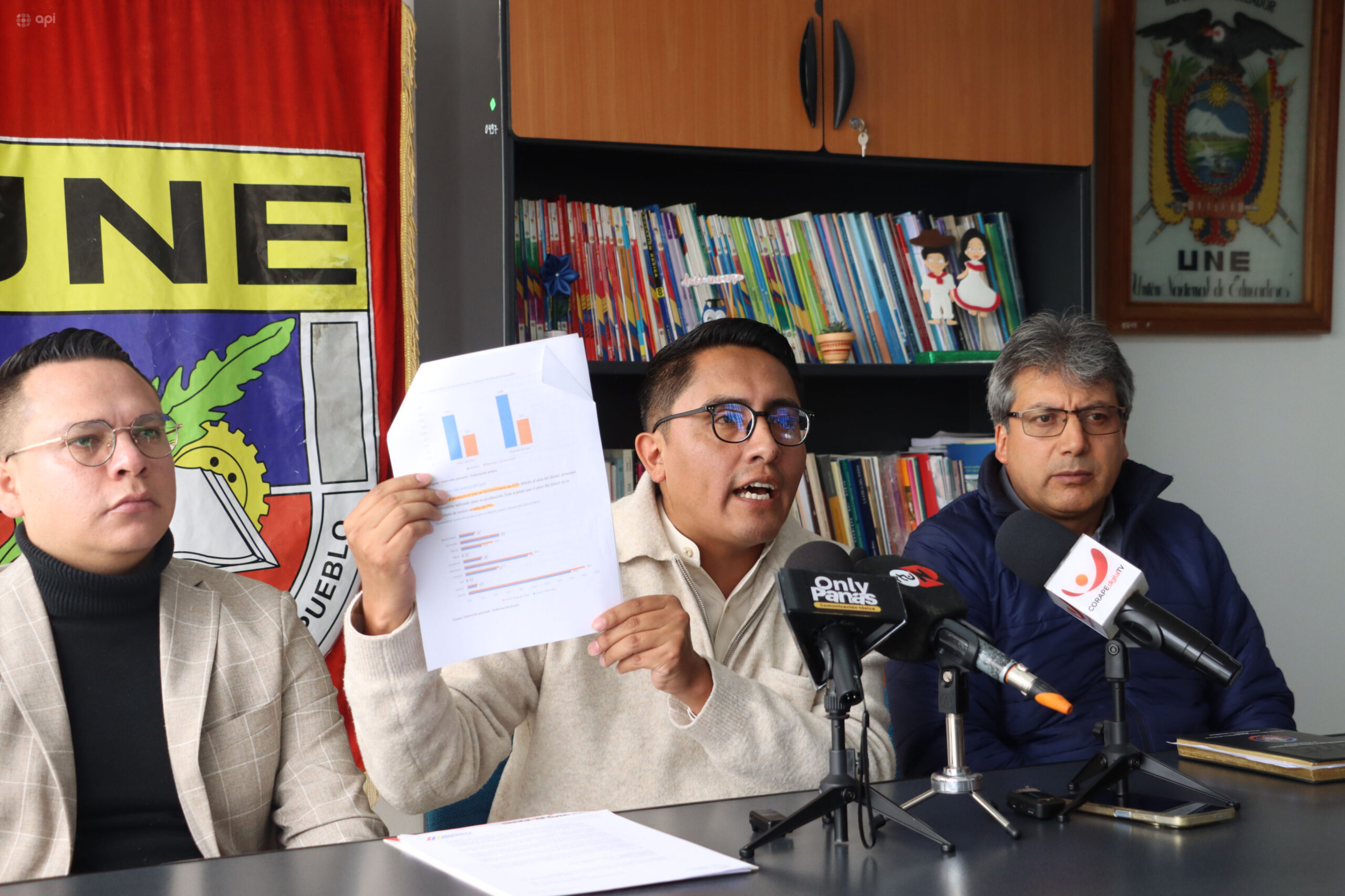 La UNE se suma al paro convocado por la Conaie y anuncia marchas en 23 provincias de Ecuador.
