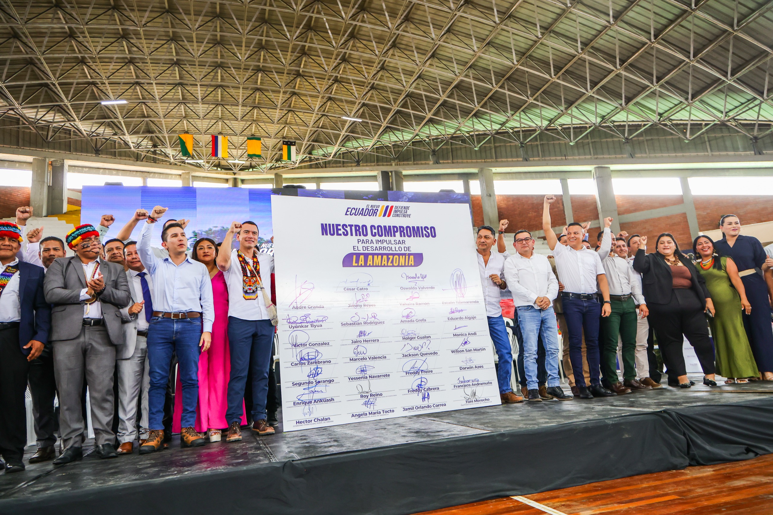 Presidente Noboa destina 64 millones para 28 proyectos en la Amazonía