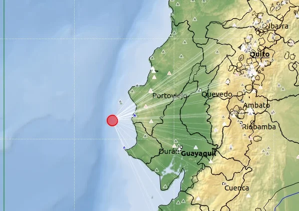 Un sismo de magnitud 5,5 grados se registró este viernes a las 12h42 en las costas de Puerto López, provincia de Manabí.