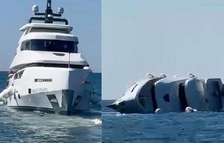 Un yate de lujo recién entregado a su propietario se hundió frente a la costa de Eregli, en Turquía, apenas 15 minutos después de zarpar.