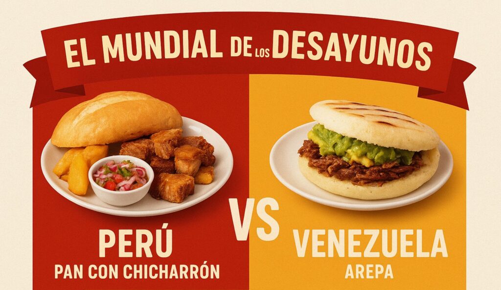 Pan con chicharrón vs. arepa: Perú y Venezuela se disputan la final del Mundial de los Desayunos de Ibai Llanos
