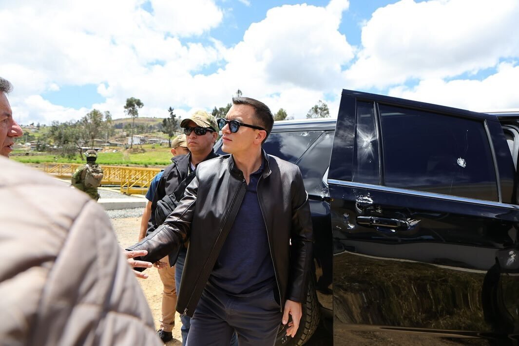 Loffredo denuncia “acto terrorista” e “intento de asesinato” contra presidente Noboa en Cañar