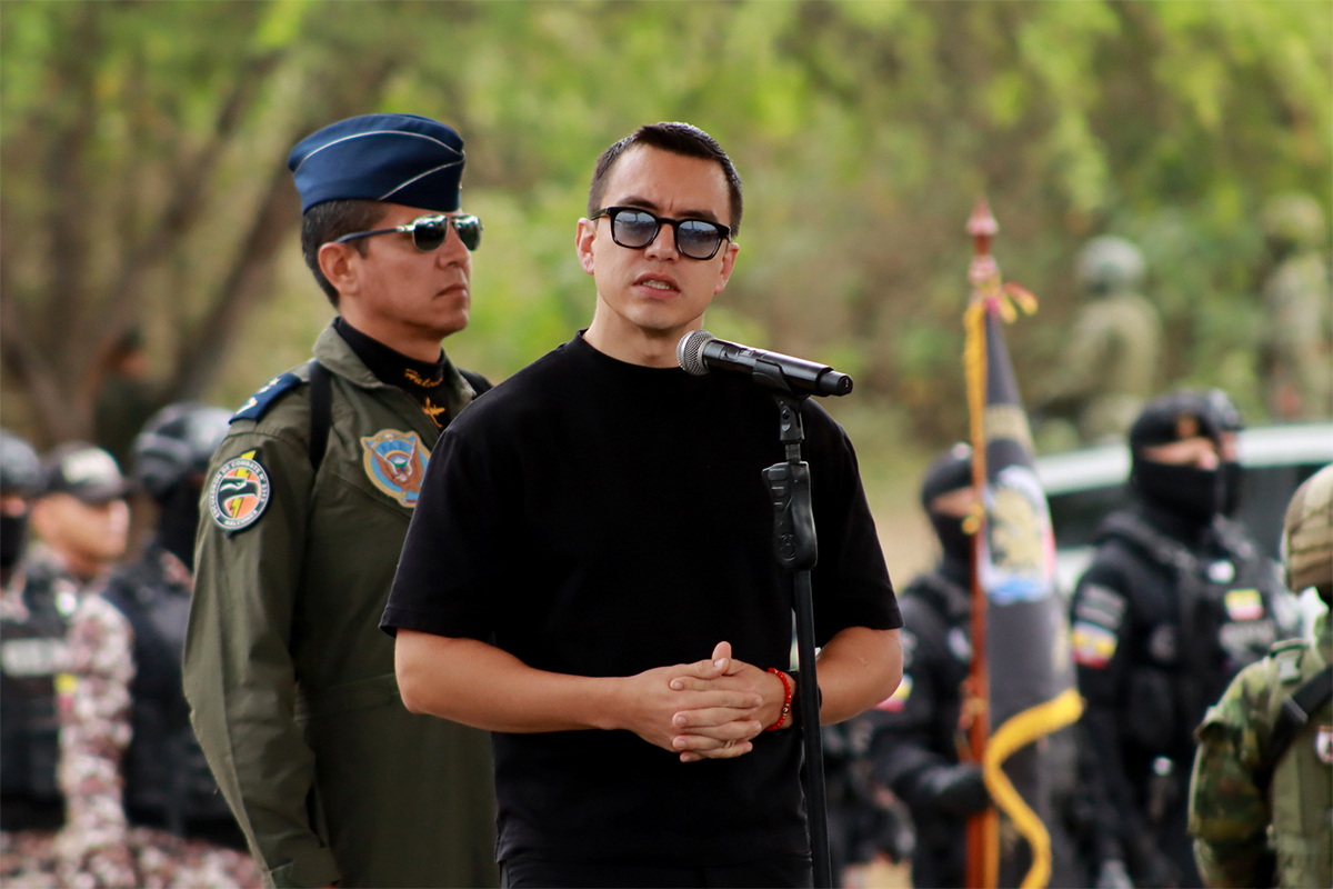 "No permitiremos que vándalos nos detengan": Noboa desafía protestas en Cuenca