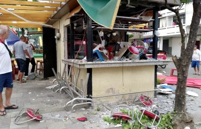 Explosión de gas en local de Santa Ana