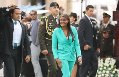 Diana Salazar en un acto de la Policía Nacional