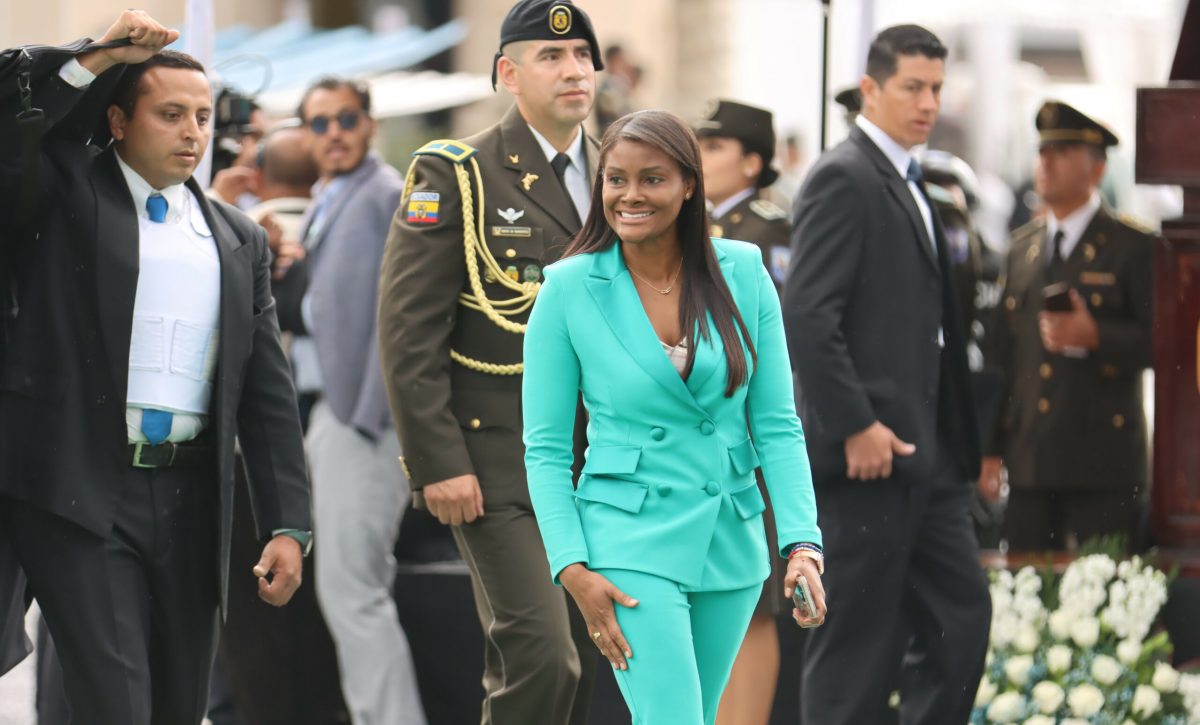 Diana Salazar en un acto de la Policía Nacional