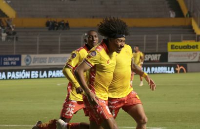 Ángelo Mina, jugador del Aucas, anotó el tanto para su equipo a los 18 segundos.